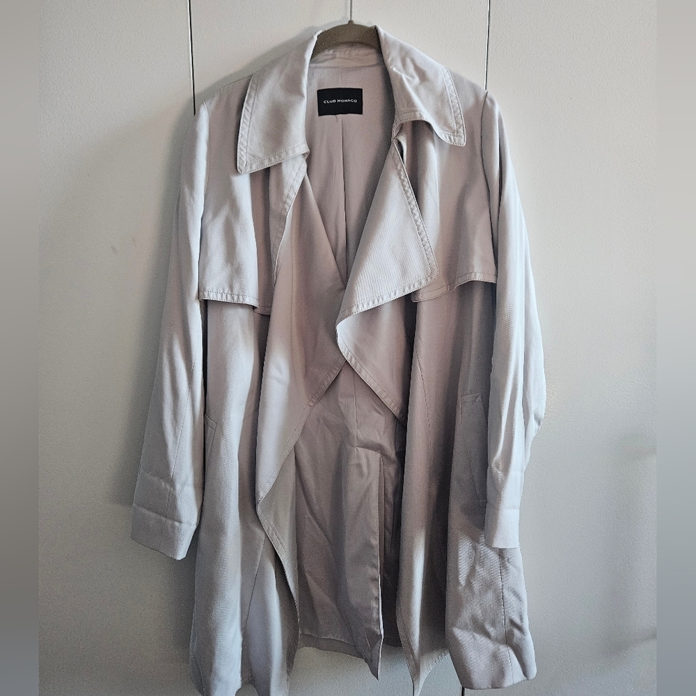 Club Monaco Claudine Trench Size M Light Grey